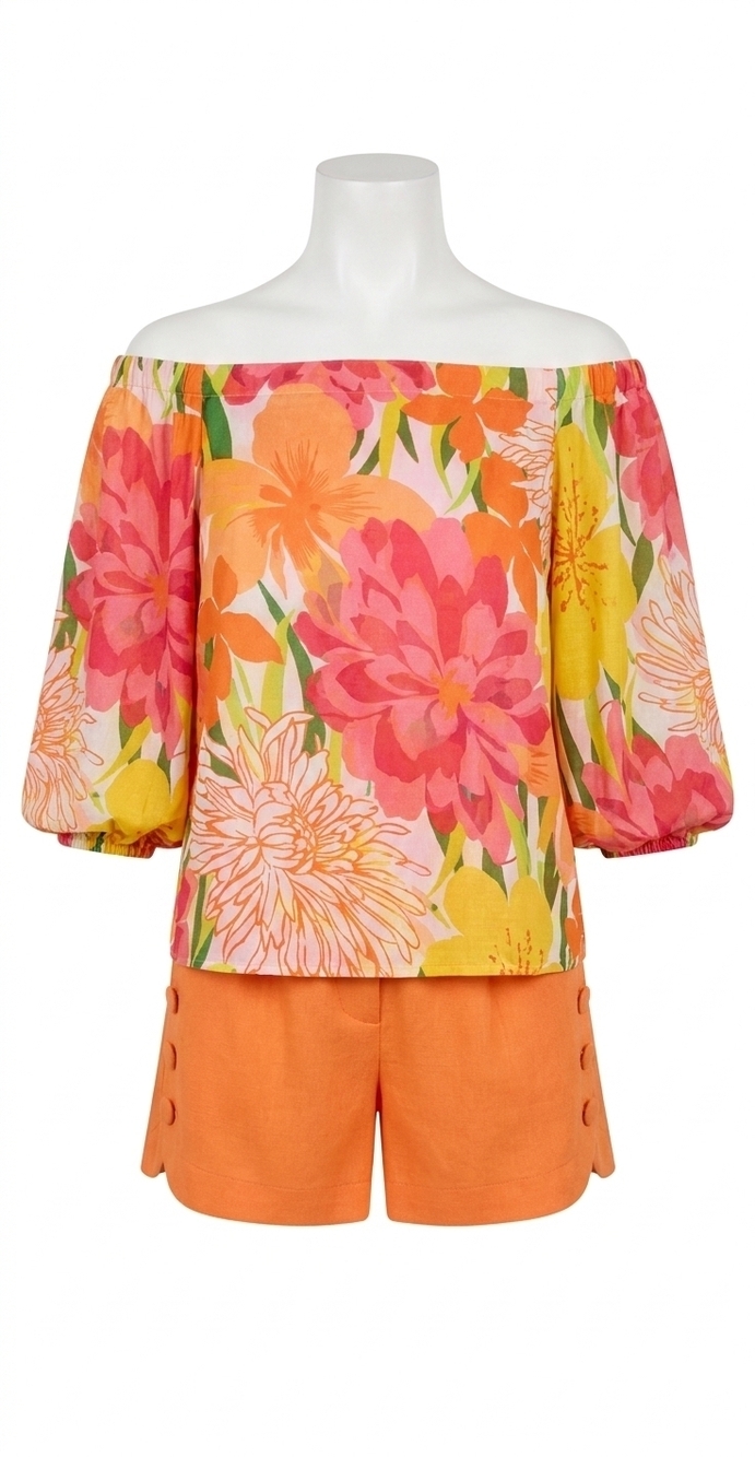 NEW TRINA TURK vittoria top in multi floral